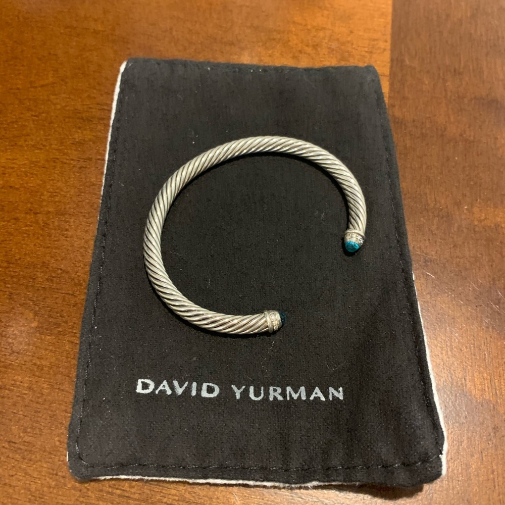 David Yurman Cable Classic Bracelet, Blue Topaz